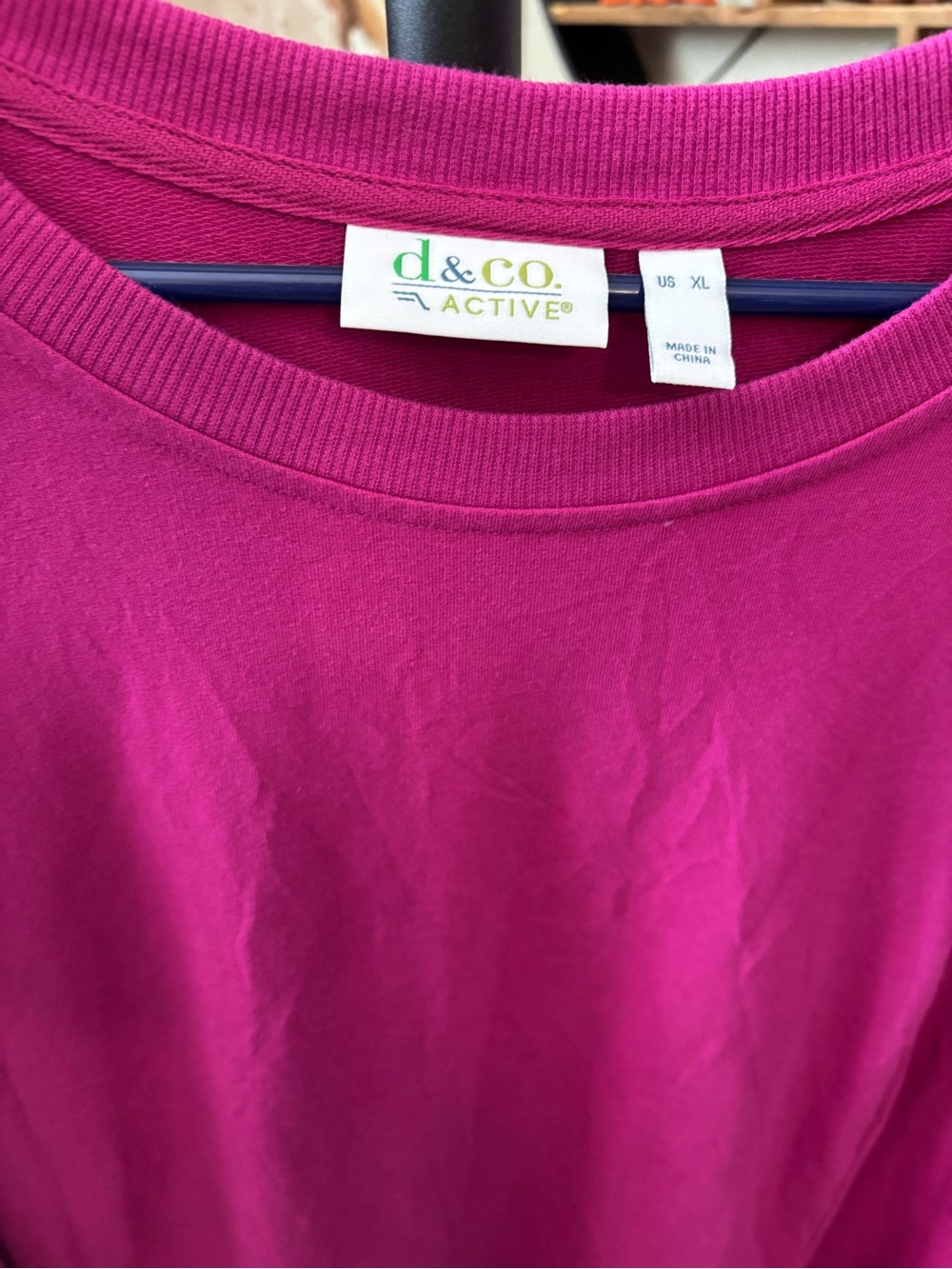 Relaxed Tunic Sweatshirt - Vivid Fuchsia - Picture 6 of 6